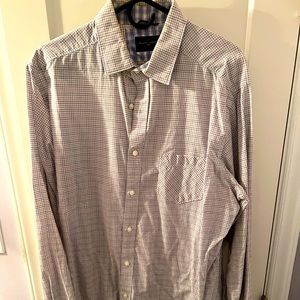 XL long sleeve purple and gray check